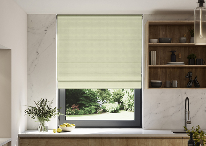 Shima Faux Silk, Apple - Twist&Fit Roman Blind - Image 3